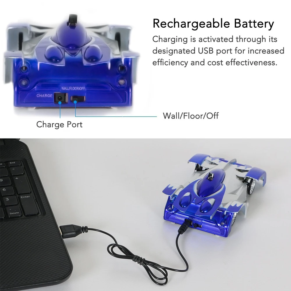 Настенный альпинистский Радиоуправляемый автомобиль с дистанционным управлением, светодиодный фонарь, вращающийся на 360 градусов, трюковые игрушки, антигравитационная машина, настенный гонщик для детей