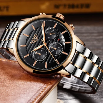 

2019 LIGE Top Luxury Brand Mens Watches Chronograph Men Sport Watches Waterproof Full Steel Men Quartz Watch Relogio Masculino