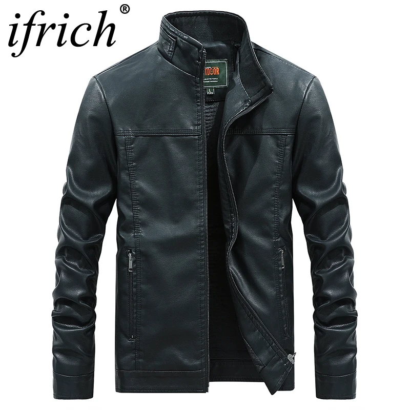 

Mens Leather Jacket Black Coats Motorcycle Biker Faux Leather Jacket Men Autumn Winter Clothes Male Classic Thick Men Fur Coat