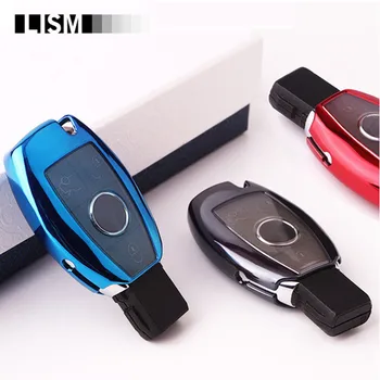

Remote Smart Car Key Case Cover for Benz ABCES Class 2 3 Buttons Protective Shell for Mercedes Accessories Chromed Capa Holder