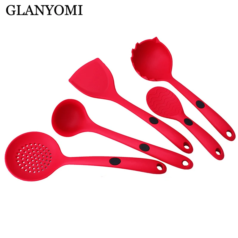 

Premium Silicone Cooking Tool Sets Kitchen Cooking Utensils Kitchenware Cookware/Turner Colander Strainer Soup Rice Spoon
