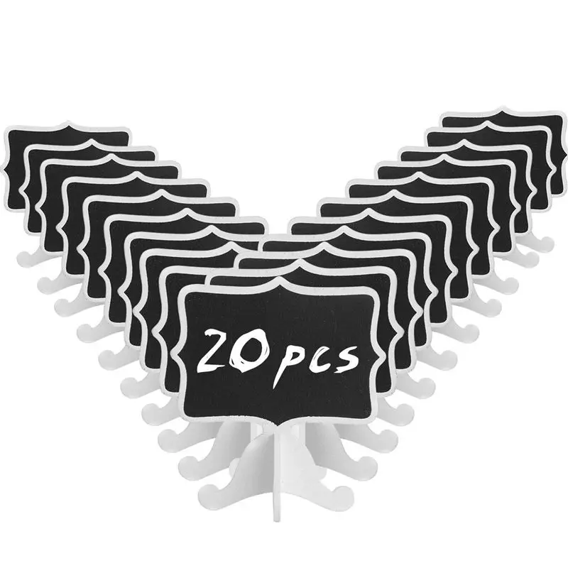 Set of 20 Mini Chalkboard- Small Blackboard for Catering Supplies Food Labels Party Decorations Table Numbers Wedding a | Канцтовары для