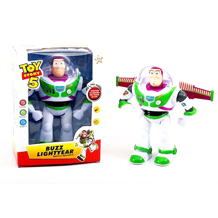 

Toy Story 4 Buzz Lightyear with Wings Lights Voices Speak English 2019 Anime Action Figures Toy Movable Children Birthday Gifts