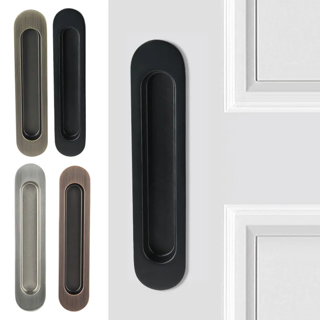 High Quality 2Pairs Recessed Sliding Door Handles Invisible Hidden