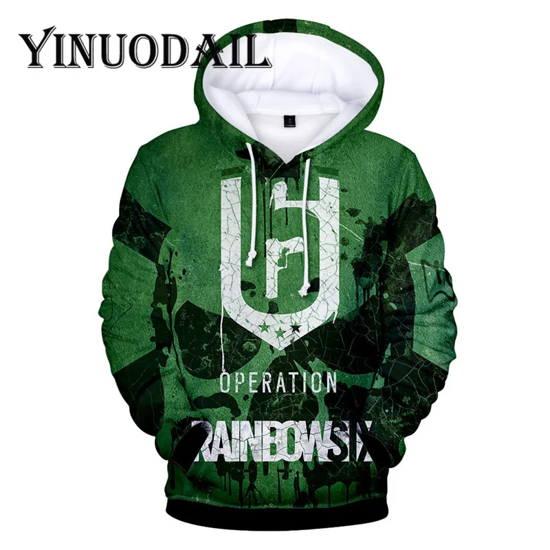 Fans Wear Green Rainbow Six 3D Hoodies for Women & Men Clothes 2018 Sweat Homme Long Sleeve Game Cosplay Fans Wear Green Rainbow Six 3D Hoodies for Women & Men Clothes 2018 Sweat Homme Long Sleeve Game Cosplay