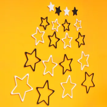 

5pcs/set Wooden DIY Wall Sticker Home Decor 3D Sticker For Wall Solid Star Vinilos Paredes Fashion Living Room Bedroom Children