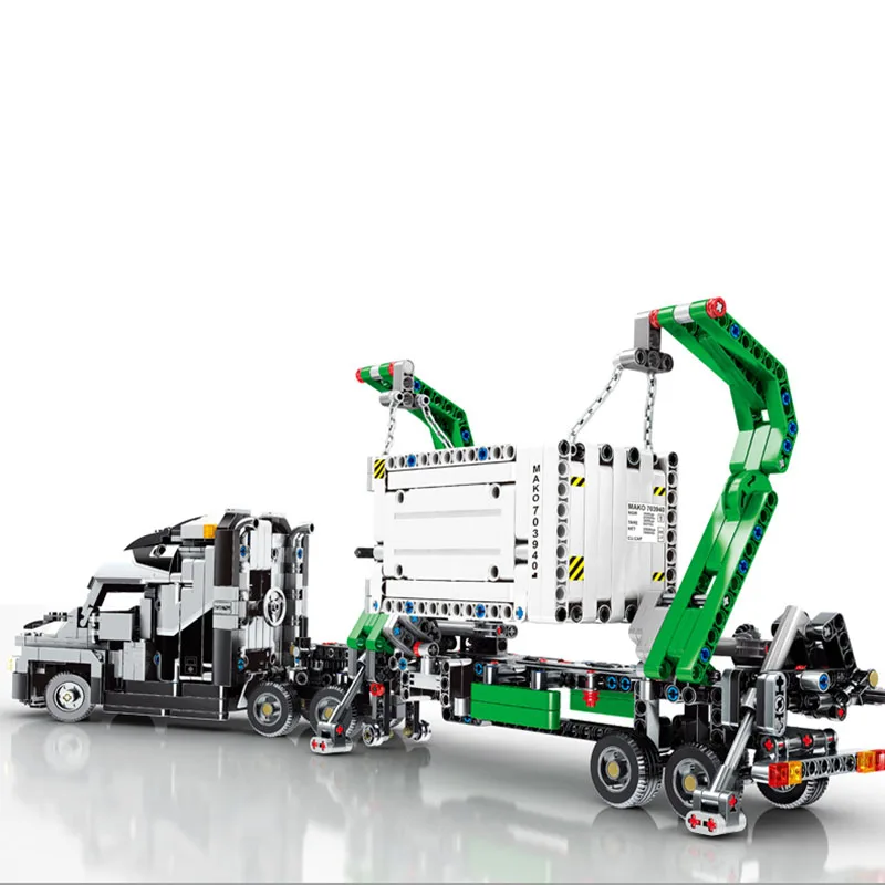 

Technic blocks car 1202 pcs Compatible Legoing technic 42043 The Mack Big Truck Set building block toys for children gift