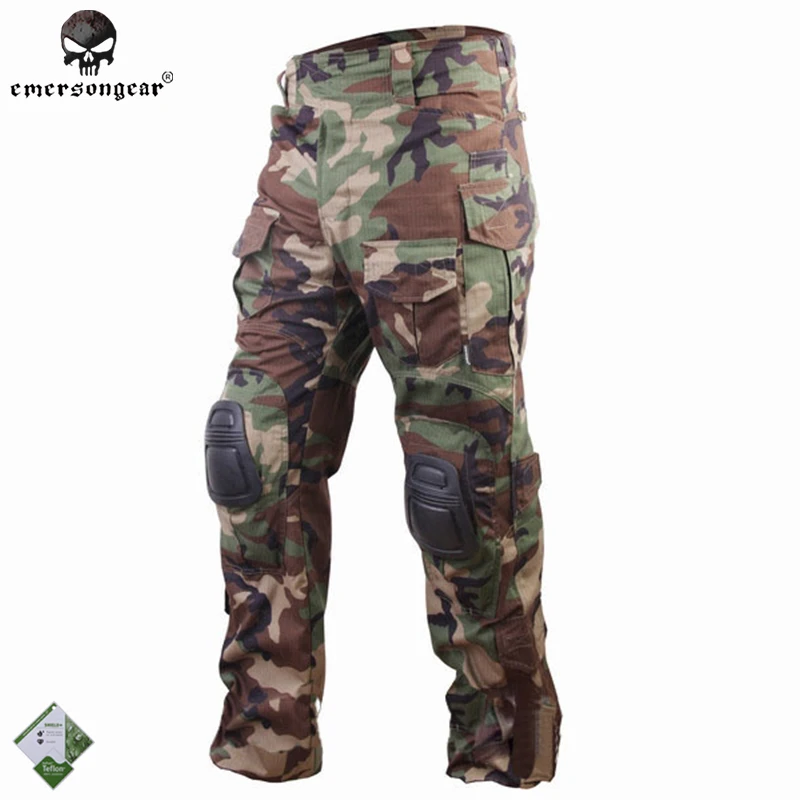 

Emersongear G3 Combat Pants With Knee Pads Military BDU Army Airsoft Tactical Gear Paintball Hunting Trousers Woodland EM7044