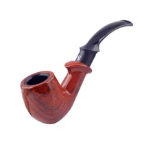 Традиционный стиль прочная масивная древесина курительная трубка как подарки ручной работы табачная трубка фильтр деревянная труба с сумкой для переноски LFB220