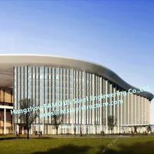 Китай EPC проект современный стеклянный занавес для стенового выставочного центра с общим планированием конструкции
