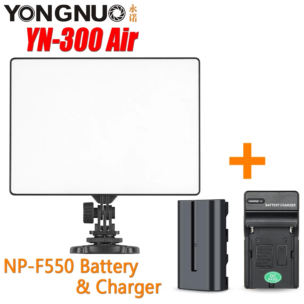 YONGNUO YN-300 YN300 Air Camera LED Light Panel On Video Camera 3200K-5500K color temperature Batte