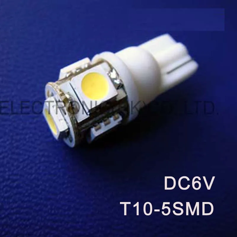 

High quality DC6.3V 6V T10 W5W 194 168 501 Wedge Led Warning Singal,Indicating Lamp,Instrument Light free shipping 10pcs/lot