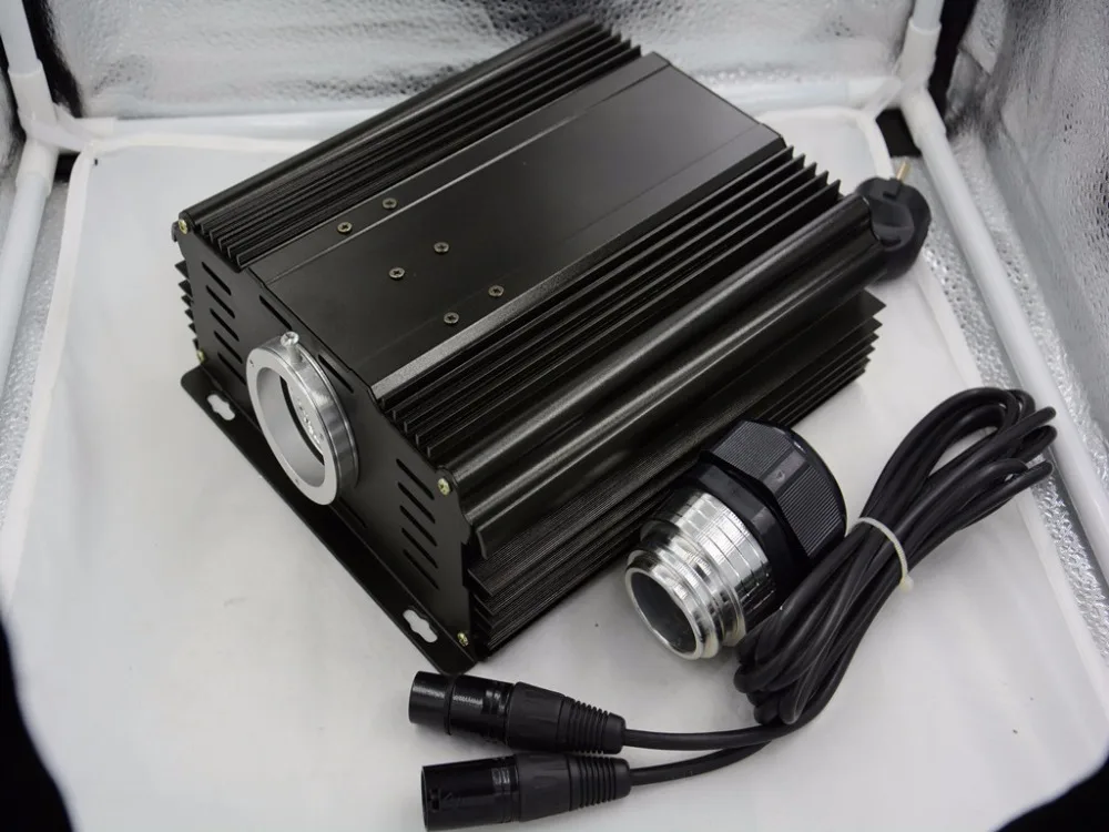 75 Вт светодиодный DMX RGB оптоволоконный двигатель вход по электронной почте сигнал