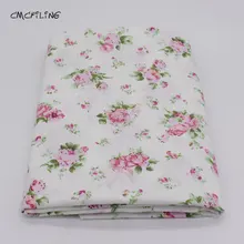 Саржевая хлопковая ткань с принтом для шитья, детские постельные принадлежности с цветочным рисунком, одежда для сна, детское платье, юбка