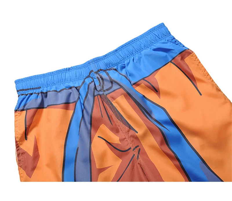 Dragon Ball NARUTO Quick Dry Swimming Shorts For Men Anime Swimwear Man Summer Bathing Beach Wear Surf Boxer Brie Swim Trunks