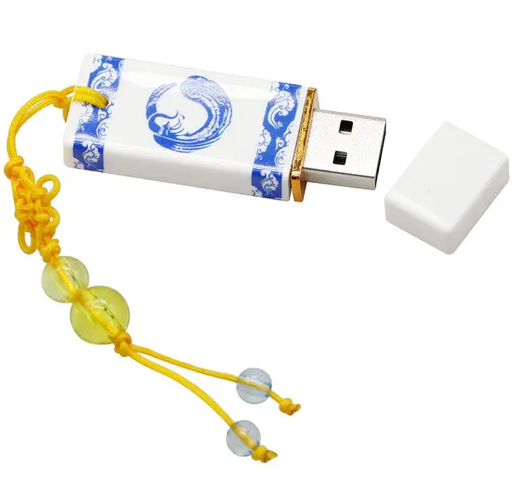 Ретро китайский фарфоровый пластиковый usb флеш-накопитель керамический Подарочный флеш-накопитель 4 ГБ 8 ГБ 16 ГБ 32 ГБ 64 ГБ Флешка usb флешка флэш-диск - Цвет: 2