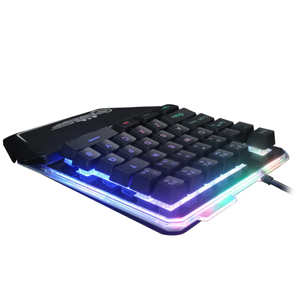 Модный дизайн Проводная игровая клавиатура с RGB подсветкой 35 клавиш эргономичная Одноручная клавиатура высококлассная атмосфера