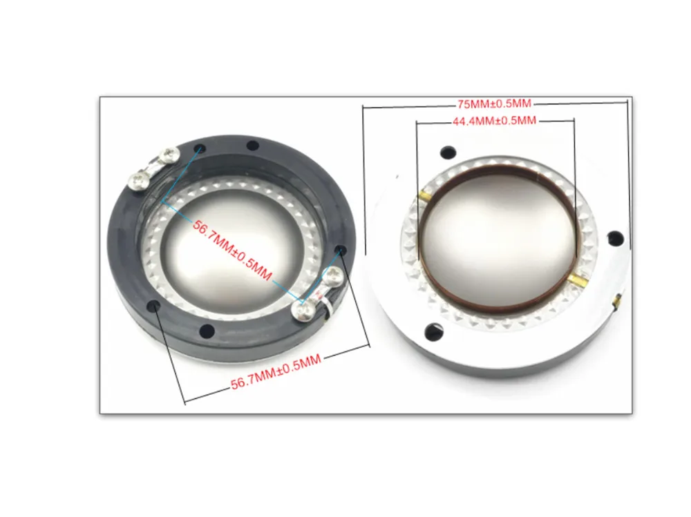 High-pitch 44,4 мм 44,5 мм Динамик Часть Динамик Звуковой катушки запасные части и titanium круглое крепление опорная стойка 5 шт./лот