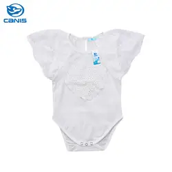 Новый стиль для младенцев детская одежда для новорожденных девочек короткий рукав Комбинезоны для малышек комбинезон, костюм наряд Одежда