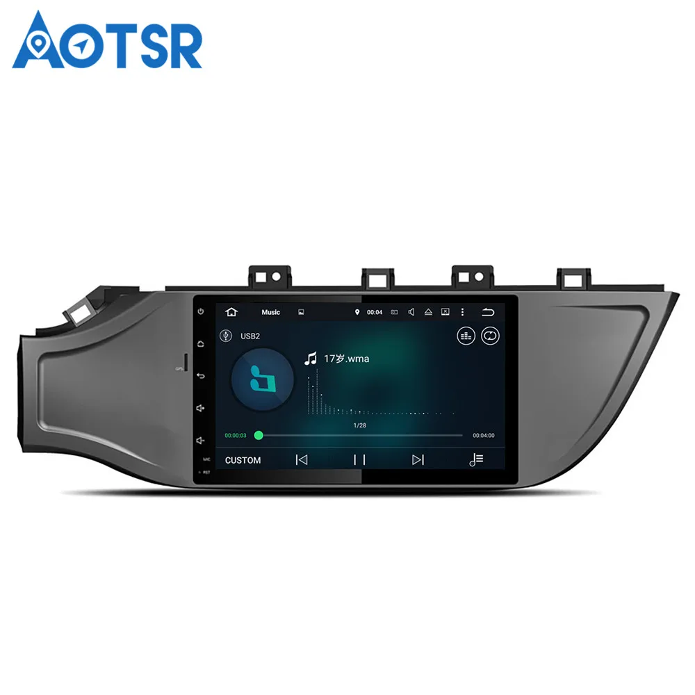 Top Aotsr Android 8.0 Car GPS Navigation Car NO DVD Player Headunit for KIA Rio 2017 2018 2019 Russia Version Radio Recorder 4