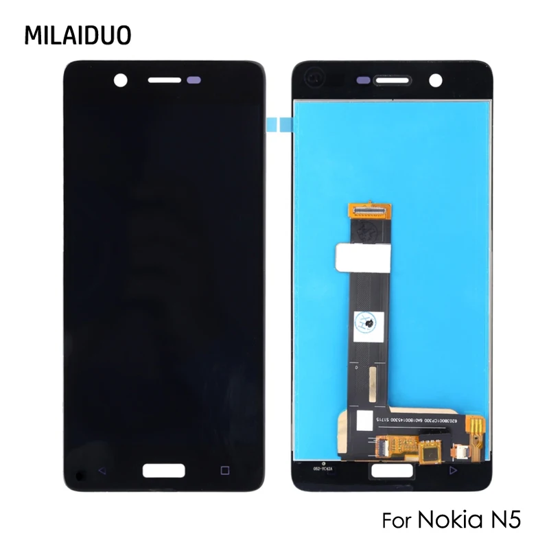 

LCD Display For Nokia 5 N5 TA-1008 TA-1030 5.2" Touch Screen Digitizer Assembly Replacement Black No Frame 100% Tested 1280x720