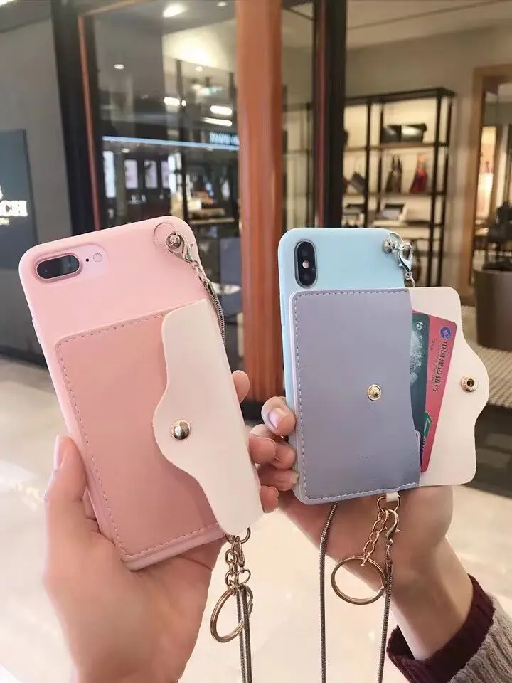 Милый кошелек, сумка для карт, Кроссбоди чехол для телефона для iphone XS MAX, чехол для iphone X, XR, 6, 6 S, 7, 8 Plus, чехол на ремне S10, S8, S9, note9, note8