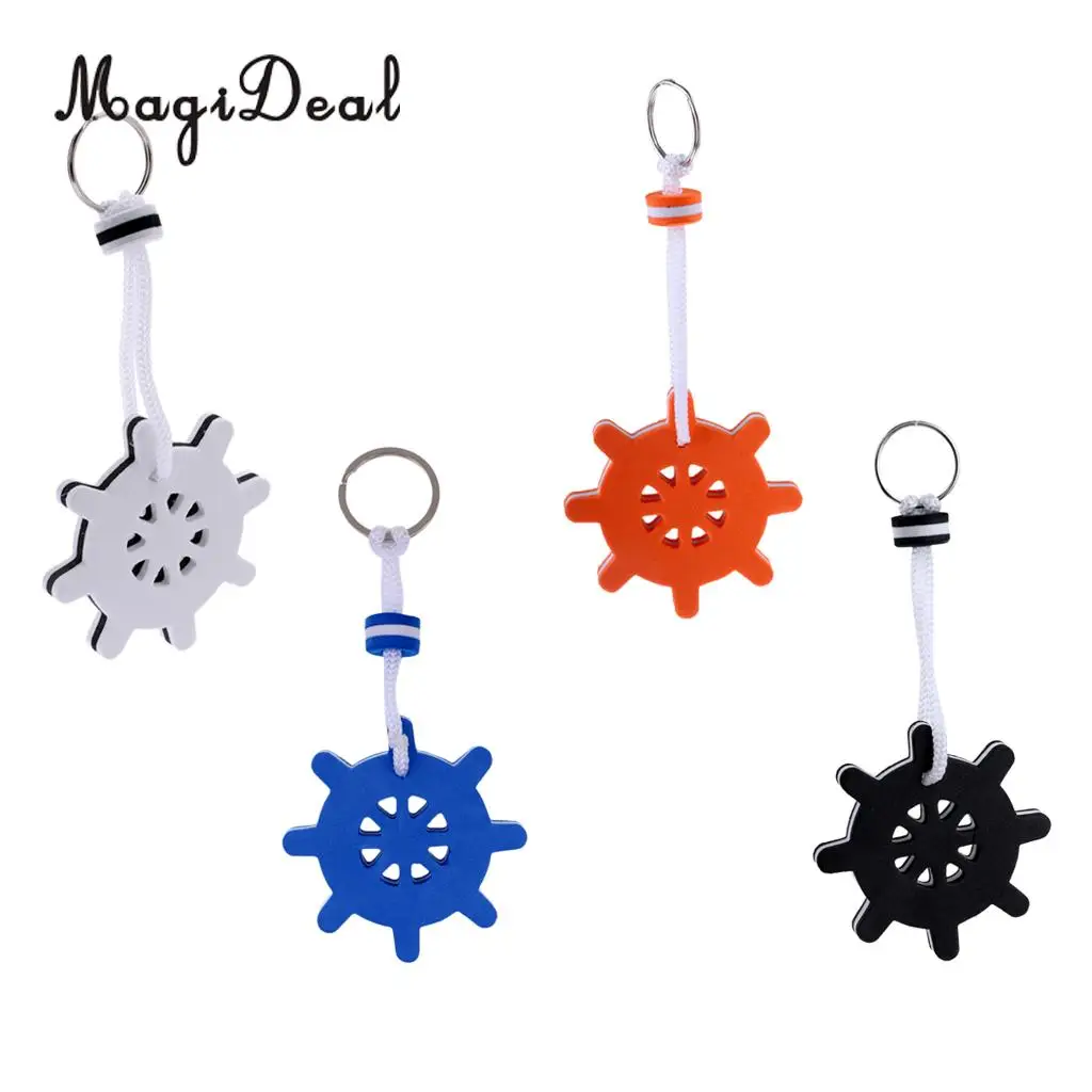 4pcs Floating Key Rings Marine Boat Nautical Kayaking Floating Foam Keychains for Canoe Dinghy Yacht Surfing Swimming Diving