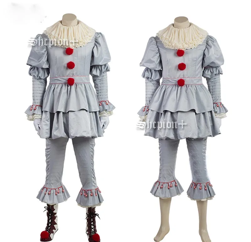 

New Arrival Stephen King's It Pennywise Cosplay Costume Adult Men Clown Costume Suit Fancy Halloween Custom Made