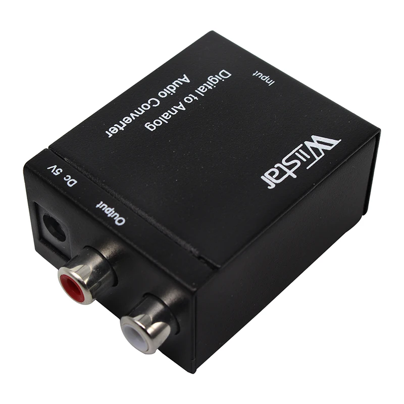 Digital to Analog Audio Converter Adapter Digital Optical Fiber Coaxial RCA Toslink Signal to Analog Audio Converter RCA for DVD