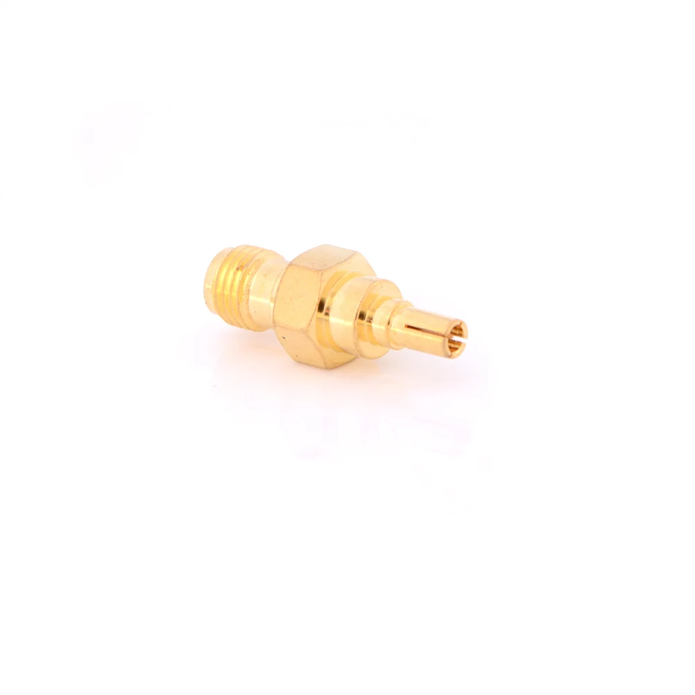 1 шт. адаптер CRC9 штекер к гнезду SMA RF разъем прямой золотой Латунный соединитель|plug