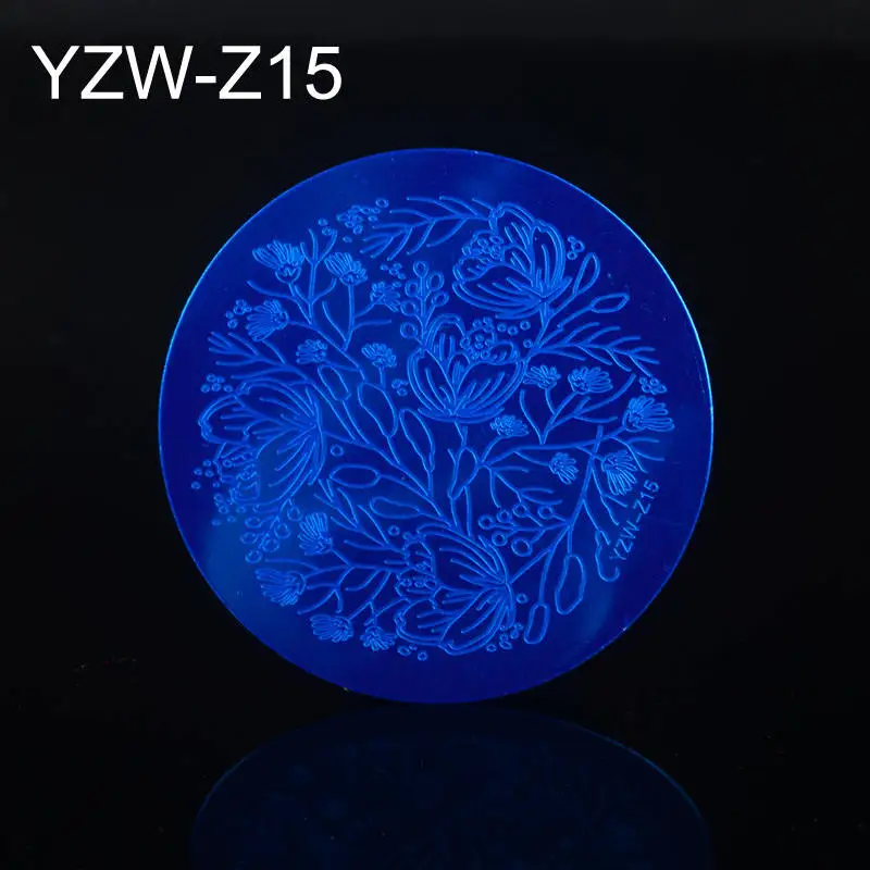 YWK 30 дизайнов дизайн ногтей штамп шаблон цветок лоза листья розы Цветочный Рисунок печатная пластина для маникюра трафарет - Цвет: YZW-Z15