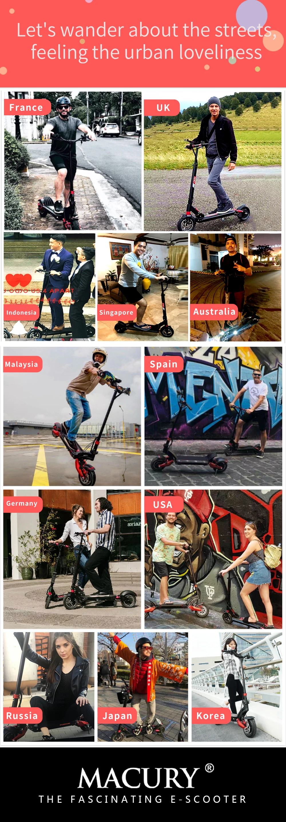 Flash Deal Macury Grace 8 Electric Scooter Hoverboard 2 Wheel 8 Inch 36V 350W 48V 52V 500W Adult Kid Zero 8 T8 Kick Scooter Mini Foldable 24
