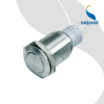 

Self-locking/Resetable Type Waterproof IP67 Mini Button Switch / Brass Material Flat Shape Metal Push Button Switch (SP16-B1)