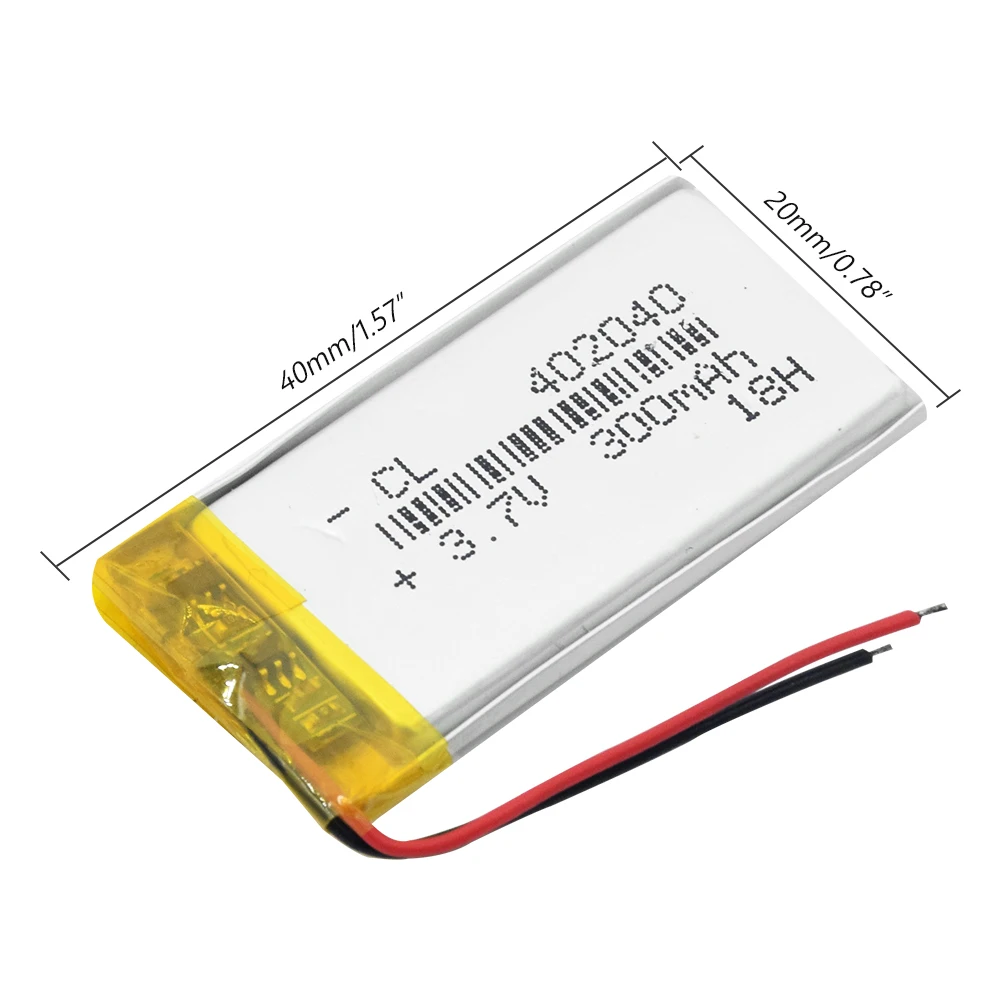 402040 3,7 V 300mAh перезаряжаемая батарея литий-полимерная Li-Po литий-ионная батарея Lipo ячеек для gps MP3 MP4 диктофона