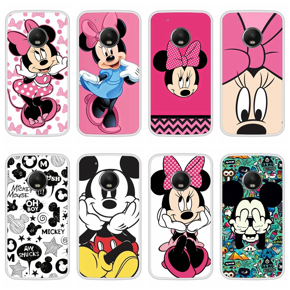 

Phone Case For Motorola Moto G5 Plus Soft Silicone TPU Mickey Minnie Pattern Printed For Motorola Moto G5 Plus Case
