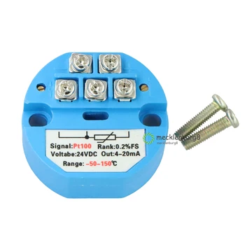 

RTD PT100 Temperature Sensor transmitter DC 24 V -50-150 ° C range Temperature Sensor s isolated detector module 4-20MA DC 24