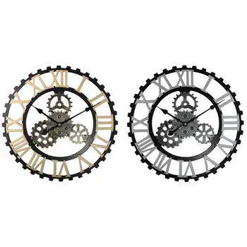 

58cm American Creative Slient Wall Clock Wood Roman Wall Clock Living Room Office Clock