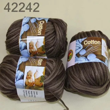 

LOT of 3 Balls X 50g Special Thick Worsted Cotton Knitting Yarn 2242