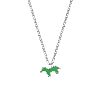 

Women Vintage Silver Color Collier Cool Horse Pendants Necklace for Girls Gift New Horseshoe Animal Wedding Jewelry Wholesale