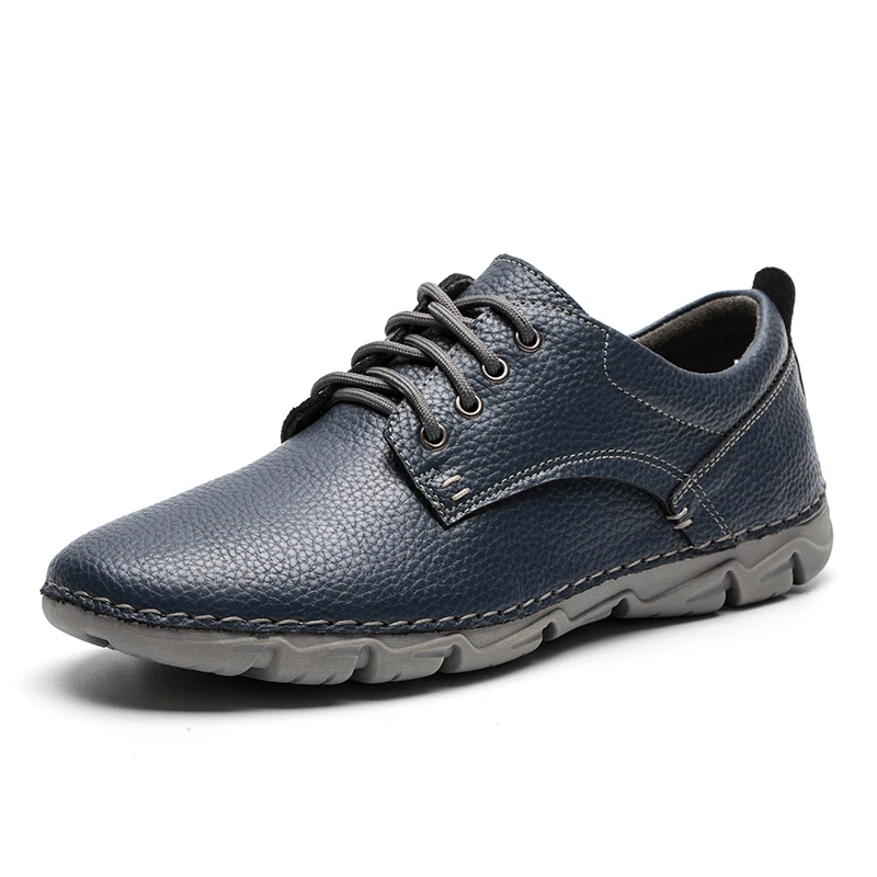 La Main Appartements Respirant À Casual 45 En Vache Split Conception Des De Darkblue Mode Chaussures Cuir 40 Lingge brown Hommes 2018 6qptwqzO