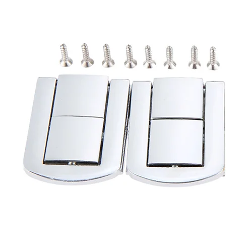 1Pc Antique Silver/Gold Lock Zinc Alloy Buckle Wooden Wine Gift Box Lock Buckle Box Latch Clasps with Screws 43x32m - Цвет: A