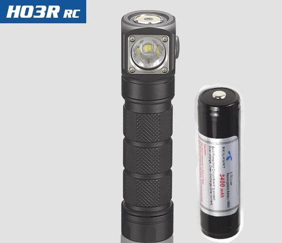 Skilhunt H03 H03R H03F RC 1200 люмен холодный или нейтральный белый USB Магнитный зарядный налобный фонарь - Испускаемый цвет: H03R RC and 3400mAh