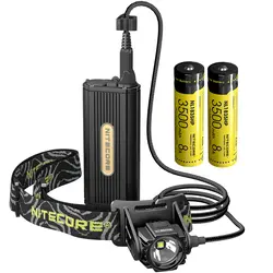 NITECORE HC70 1000 люмен перезаряжаемые пещера налобный фонарь для разведочных работ + комплекты внешних аккумуляторов водостойкий свет