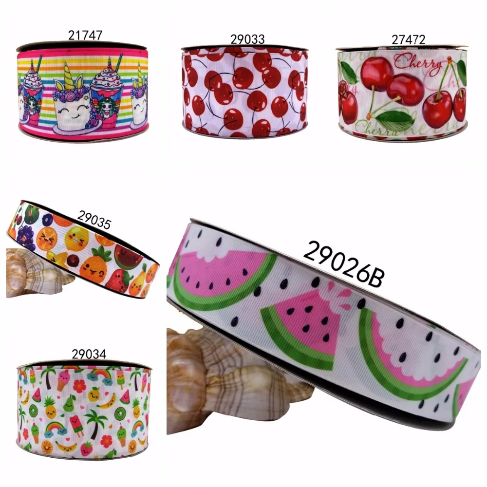 

Free shipping 50 yard cartoon printed grosgrain ribbon 28747