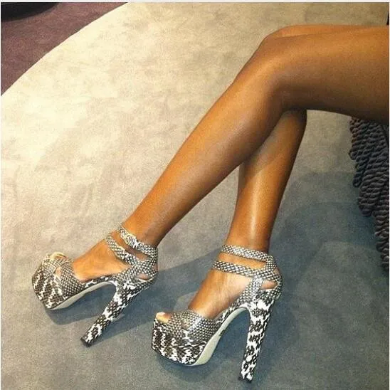 Serpiente Alto Vestir Gris Picture Tacón La Zapatos Hebilla Delicado Bombas De Cuero Piel Sandalias Plataforma Doble Garrapata Tobillo Correa As 8x7FfF