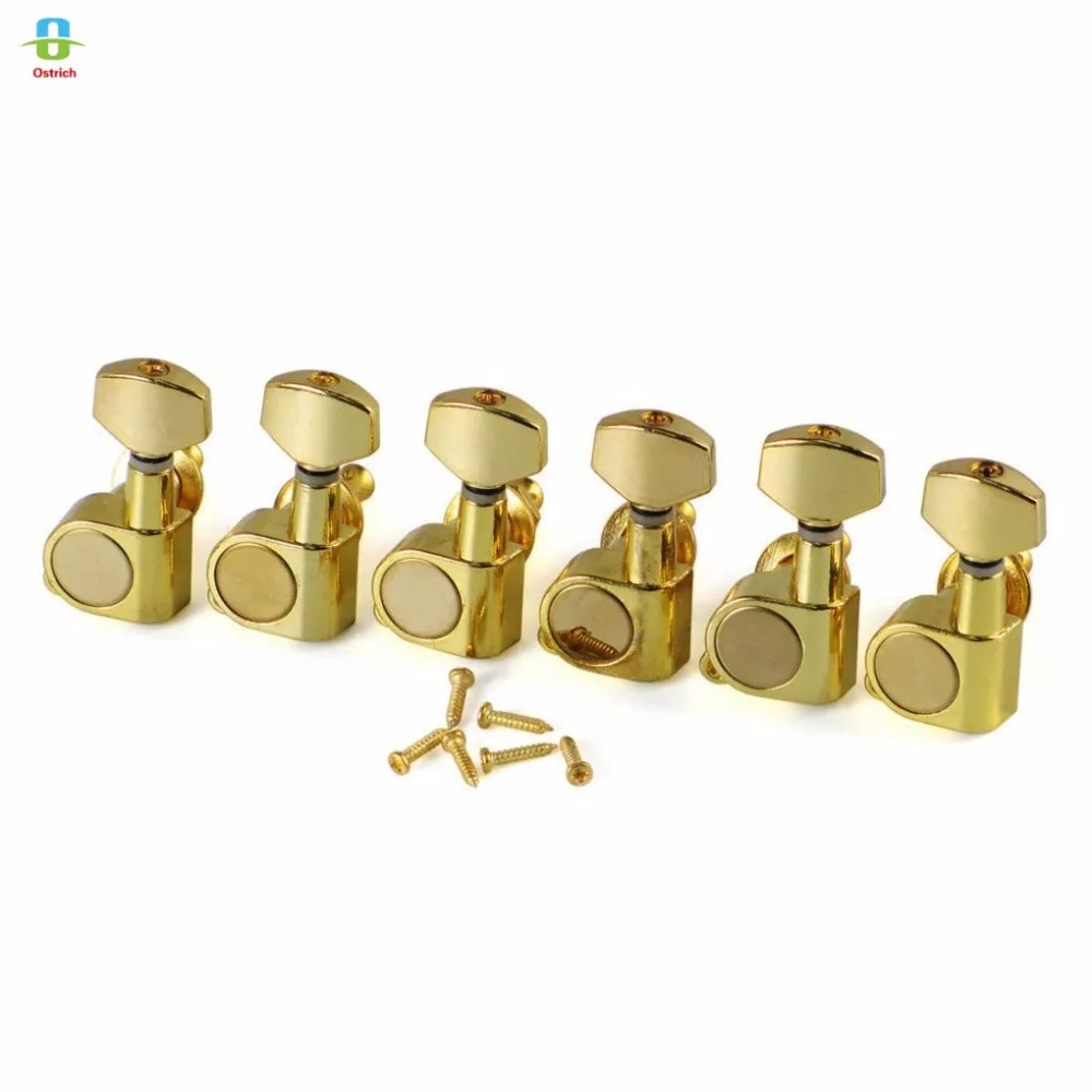 6L Twist Lock Electric Guitar Tuning Pegs Machine Heads Golden Colorin