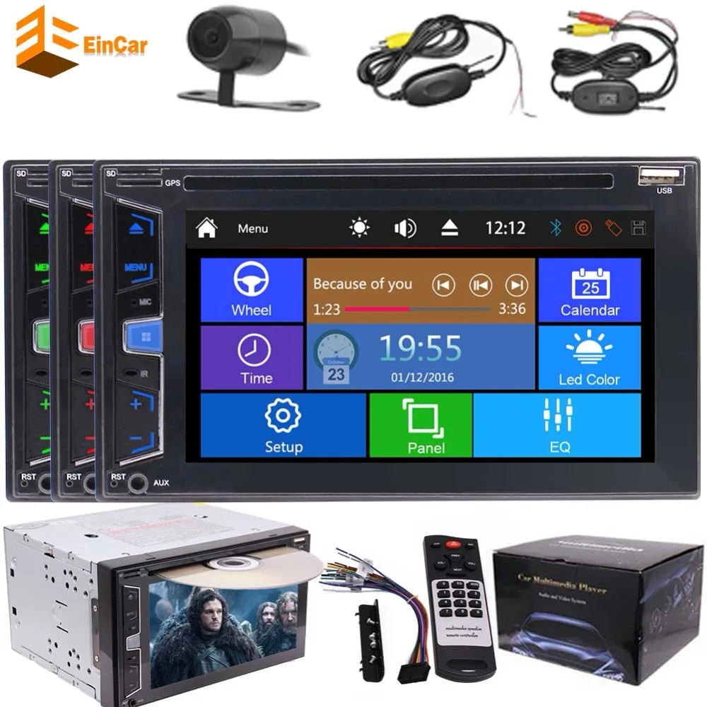

Wireless Camera Included automotive Car gps DVD Player Autoradio Bluetooth Headunit USB Aux Multimedia FM AM Stereo Electronics