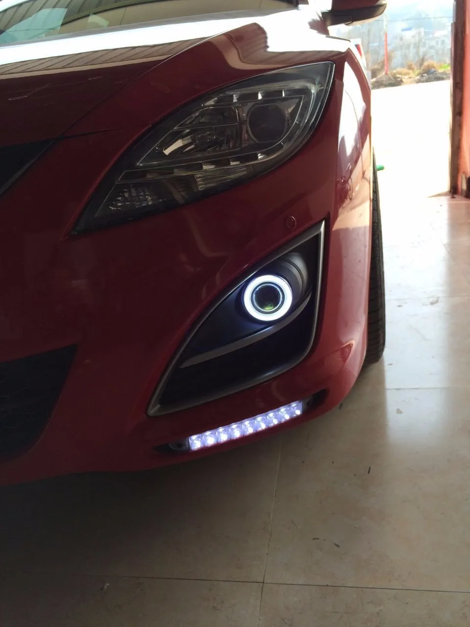 RQXR светодиодный светильник дневного света для Mazda 6 Atenza 2010-2013(GH) 2 поколения с желтым указателем поворота