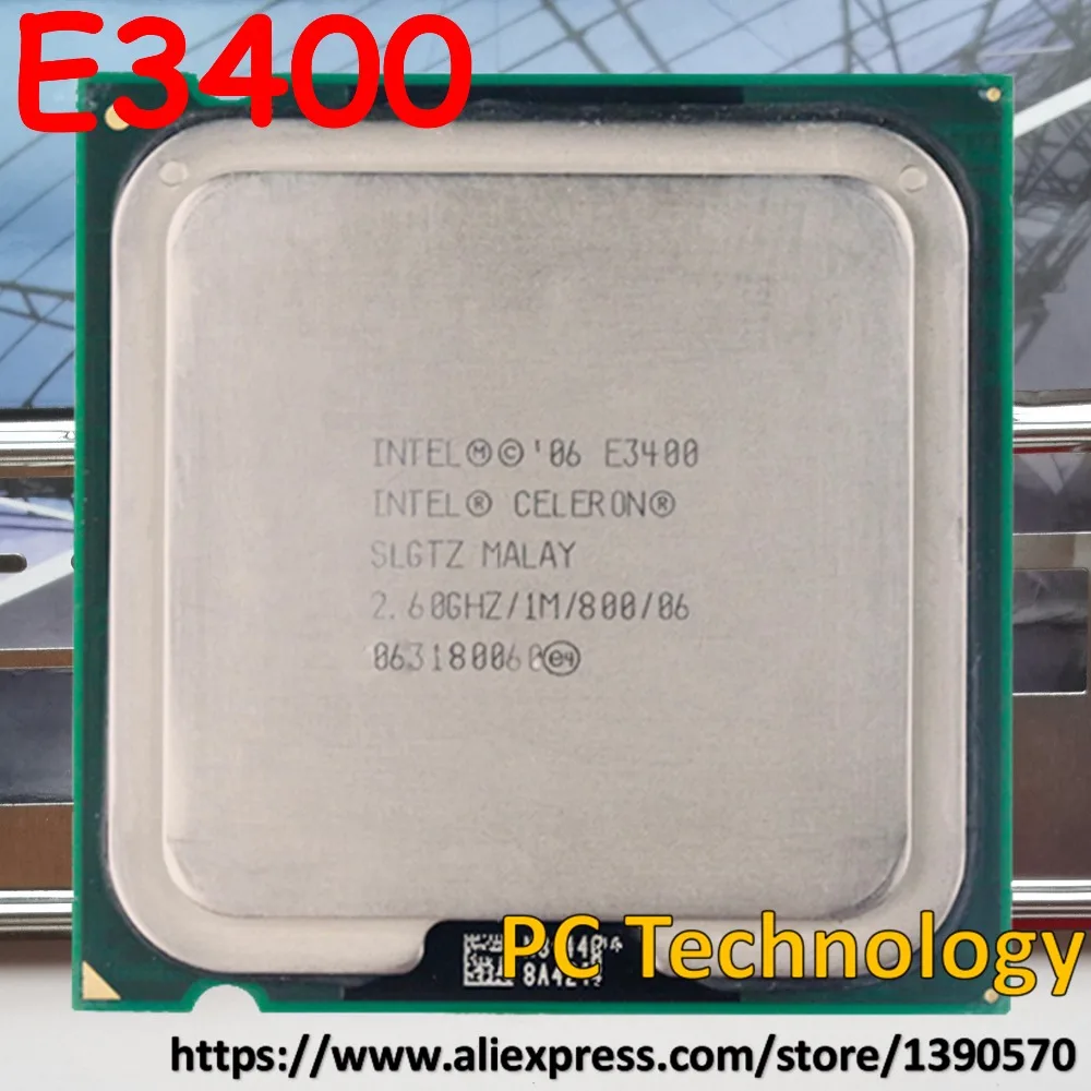 Оригинальный настольный процессор Intel Celeron E3400 2 60 ГГц 1M 800 МГц CPU Бесплатная