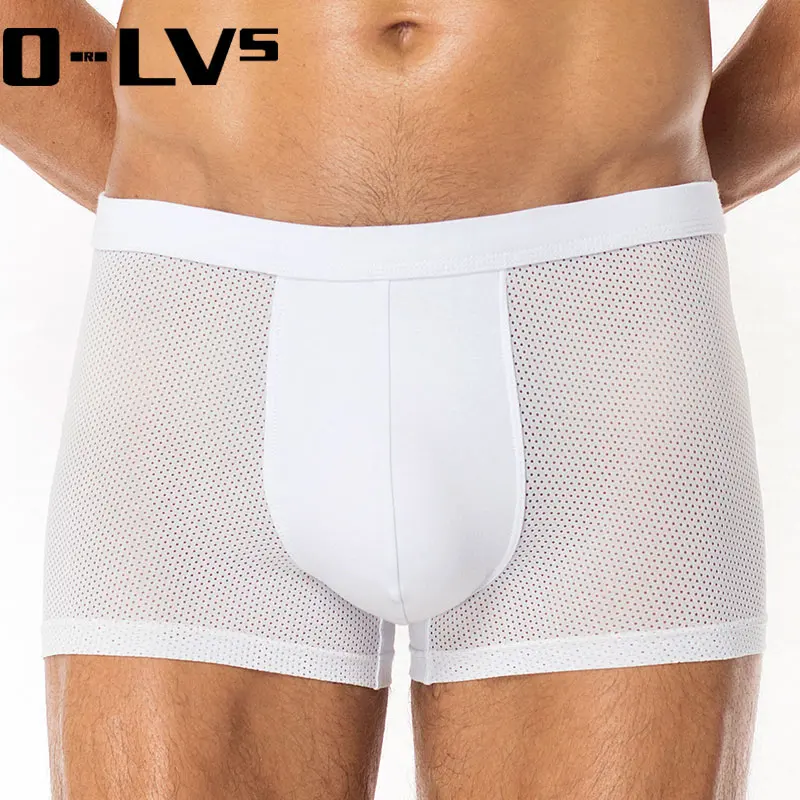 C мужские сетчатые трусы боксеры мужское нижнее белье ORLVS фирменное Cueca для мужчин